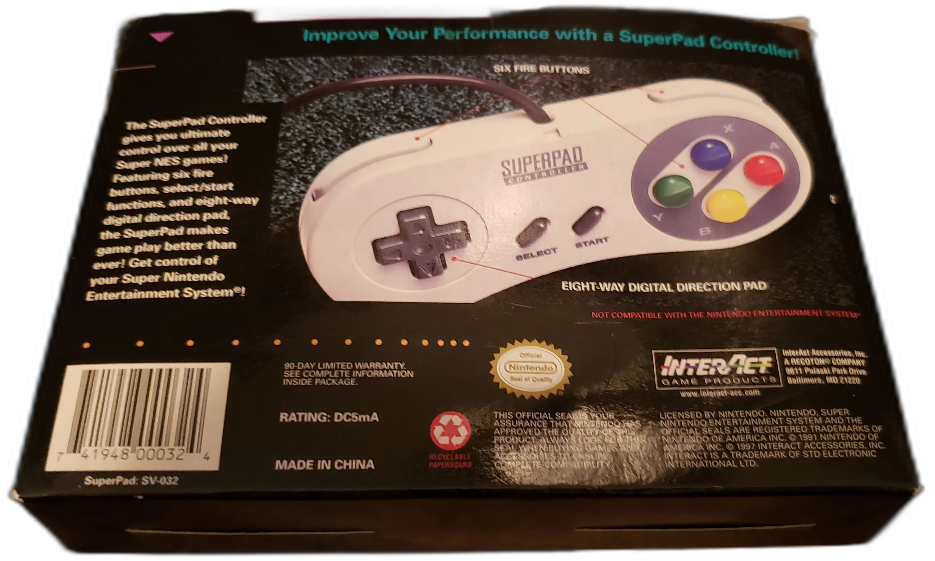  InterAct SNES SuperPad Controller