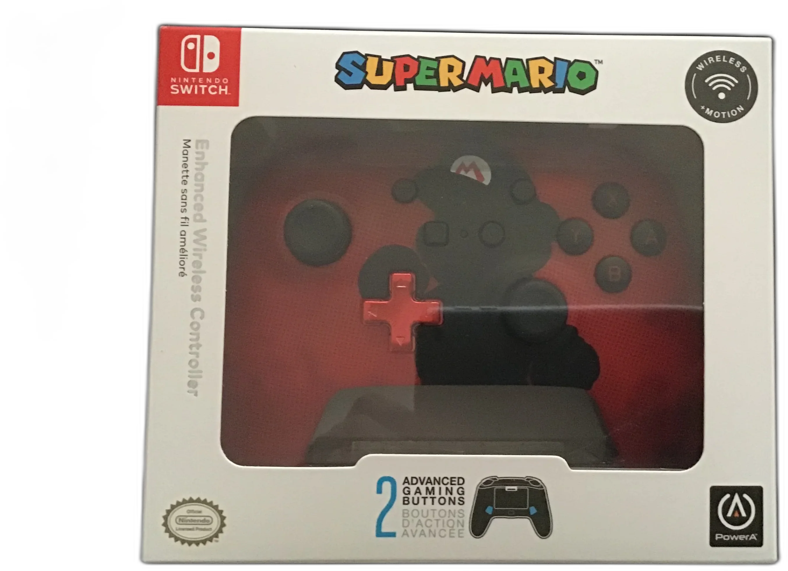  Power A Switch Mario Red/Black Enhanced Wireless Controller