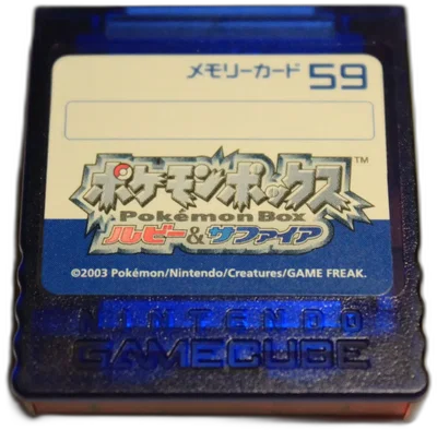 Nintendo GameCube Pokémon Ruby and Sapphire Memory Card