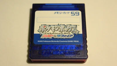 Nintendo GameCube Pokémon Ruby and Sapphire Memory Card