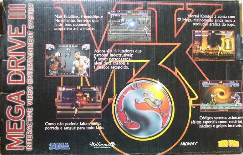 Sega Mega Drive III Mortal Kombat 3 Bundle