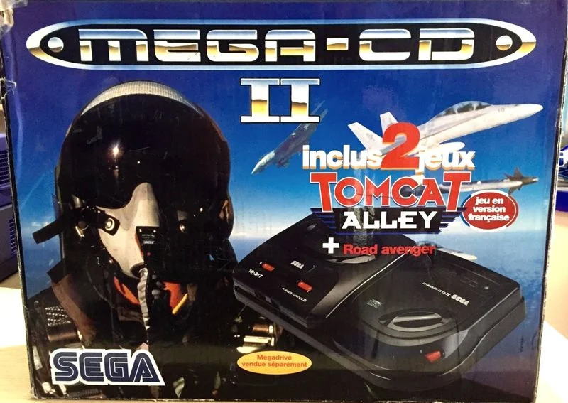  Sega Mega CD II Tomcat Alley + Road Avenger Bundle