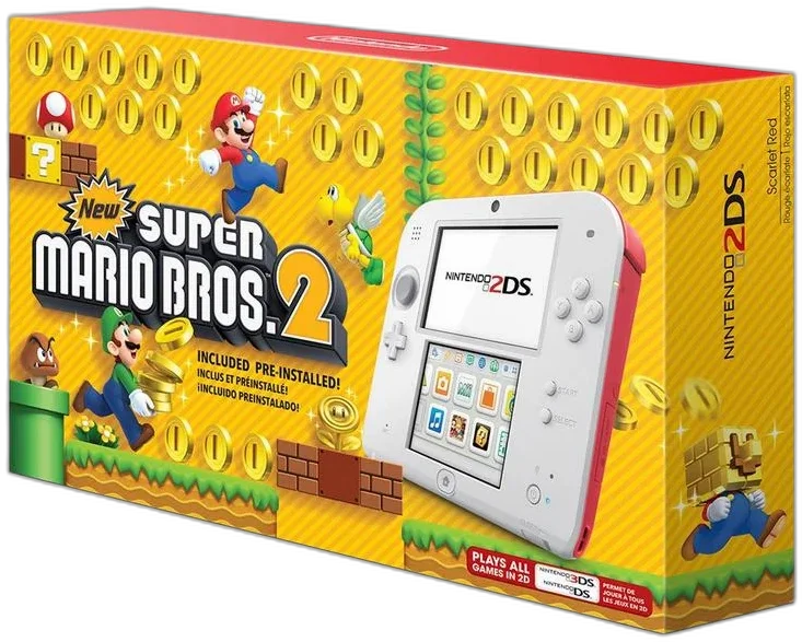  Nintendo 2DS New Super Mario Bros. 2 White/Red Bundle [2]