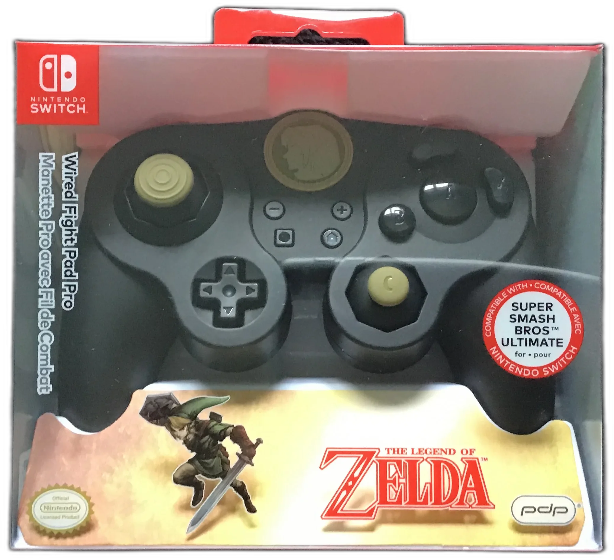 PDP Gaming Legend Of Zelda Link GameCube Wired Fight Pad Pro Controller:  Link - Nintendo Switch