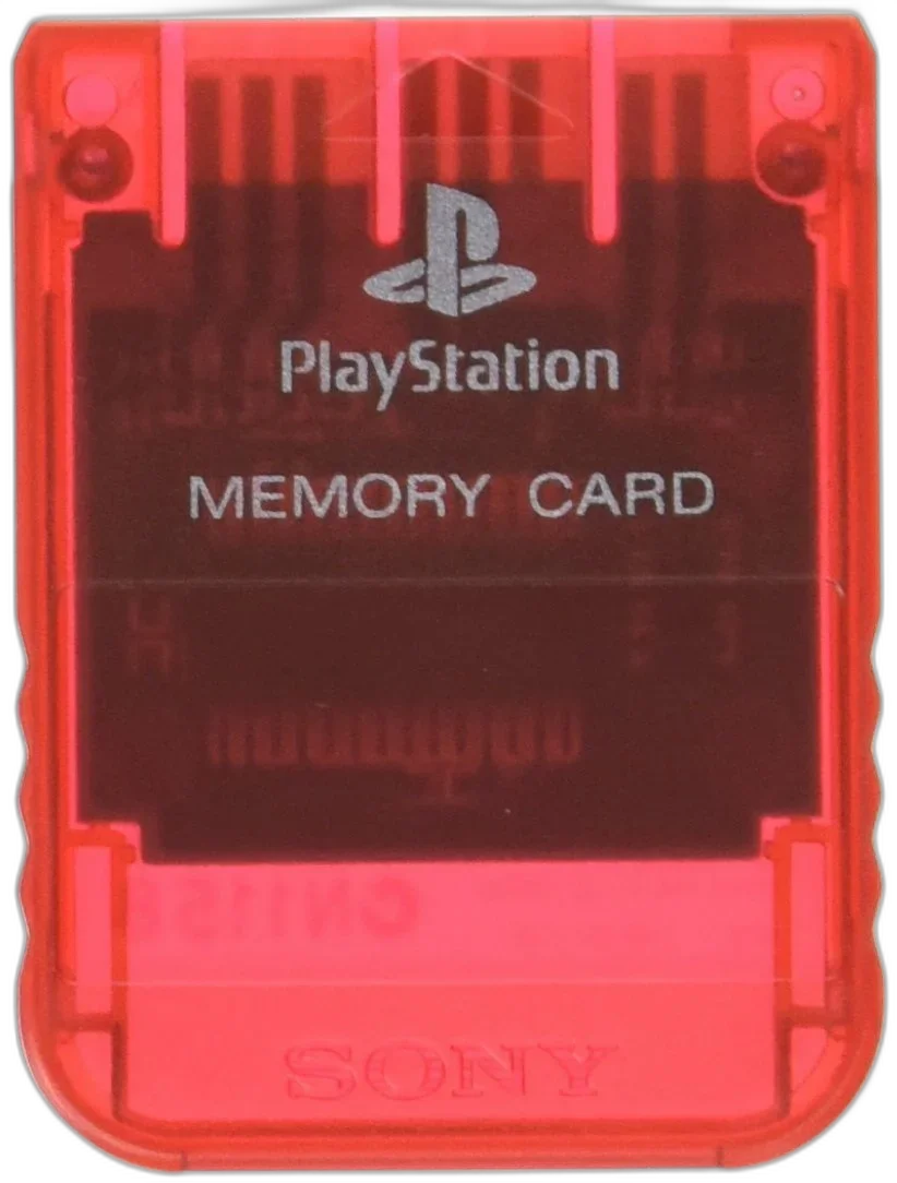  Sony Playstation Red Cherry/Crimson Memory Card [NA]