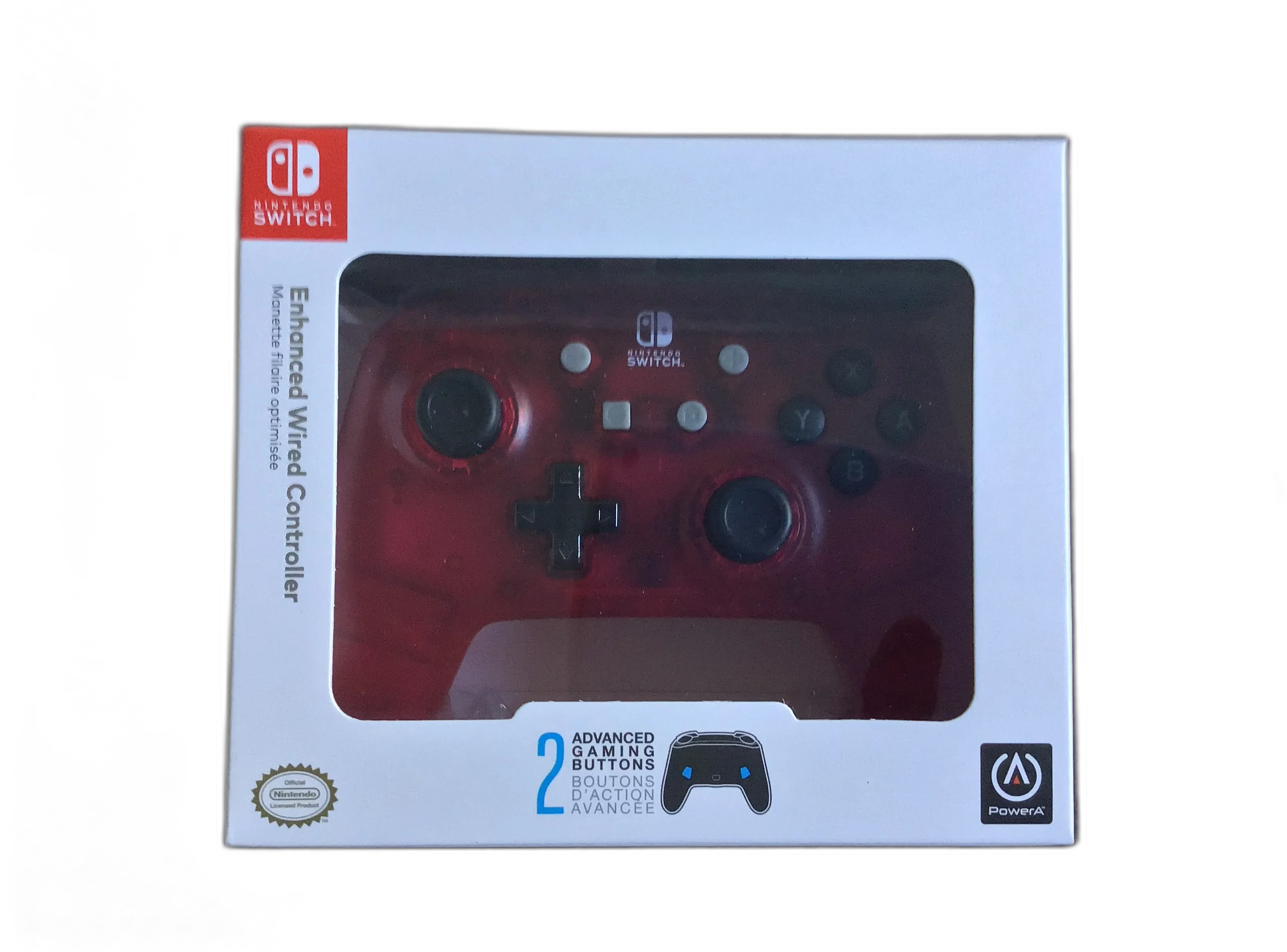  Power A Switch Red Clear Enhanced Wireless Controller