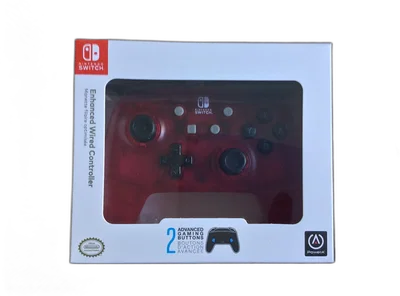 Power A Switch Red Clear Enhanced Wireless Controller