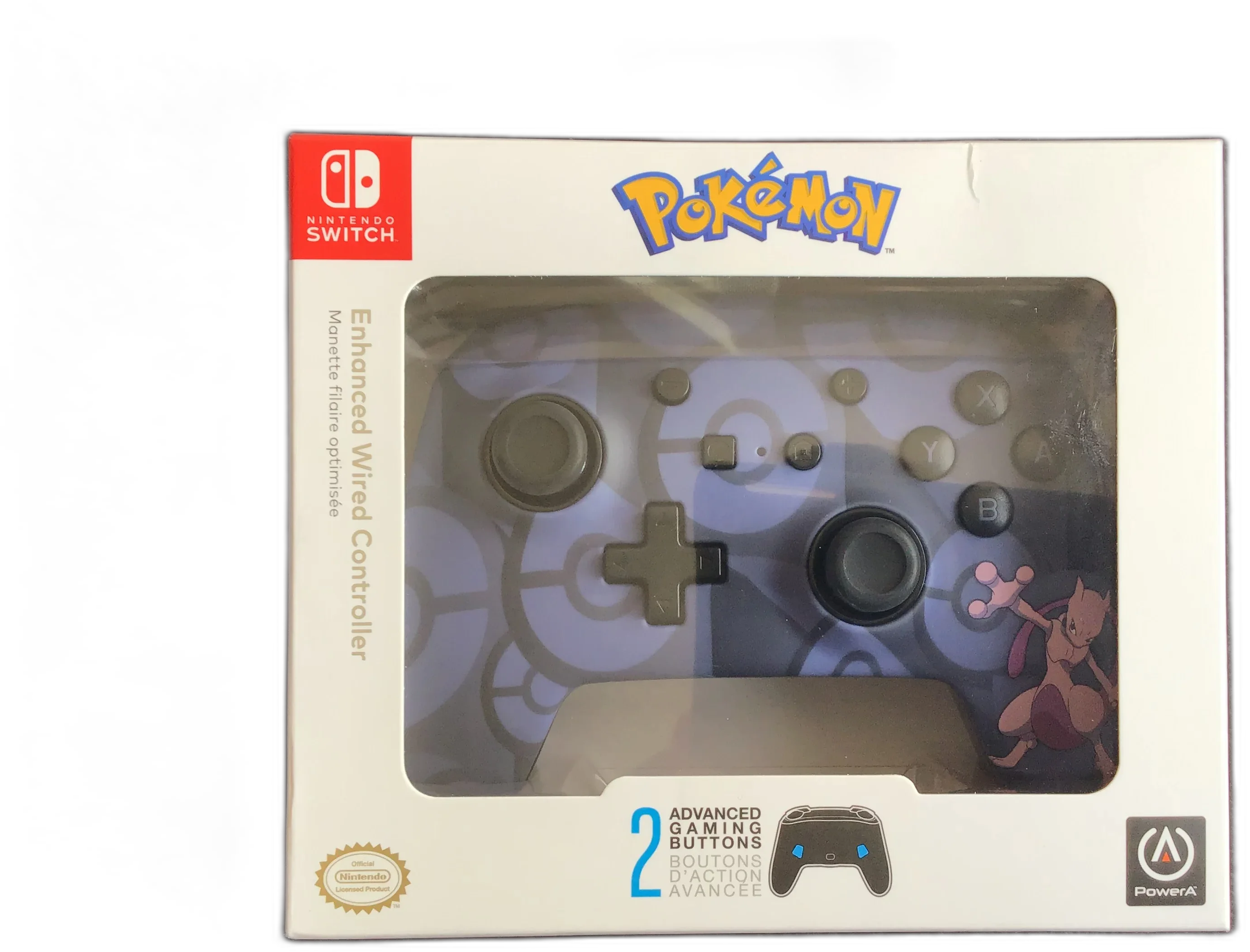  Power A Switch Mewtwo Enhanced Wired Controller