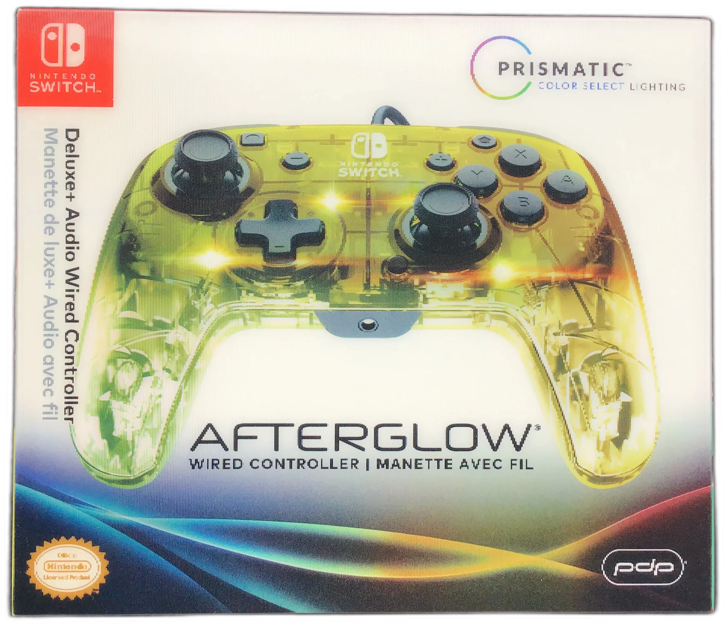 PDP Switch Deluxuxe Clear Yellow Afterglow Wired Controller