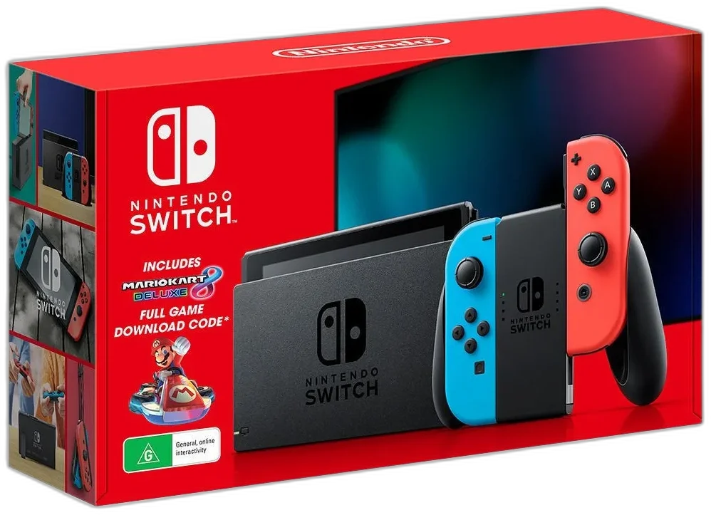  Nintendo Switch Black Friday 2019 Mario Kart Deluxe 8 Blue/Red Bundle [AUS]