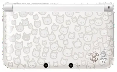 Nintendo 3DS LL Monster Hunter 4 Felyne White Console
