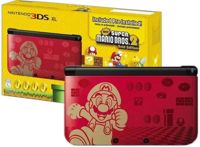 Nintendo 3DS XL New Super Mario Bros 2 Golden Console
