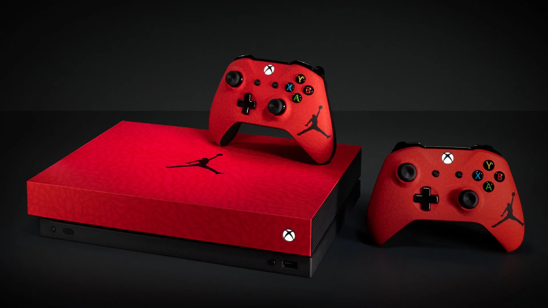  Microsoft Xbox One X Red Jordan Console