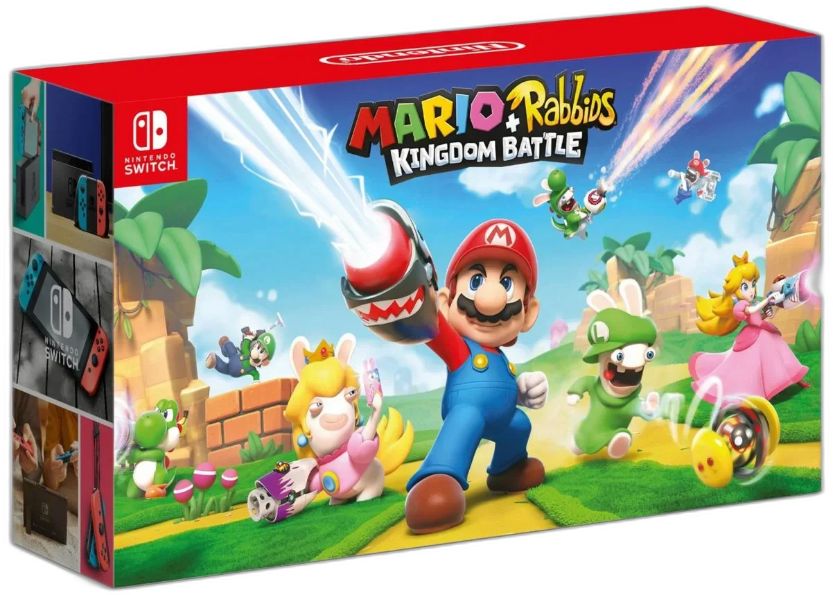  Nintendo Switch Mario + Rabbids Kingdom Battle Bundle