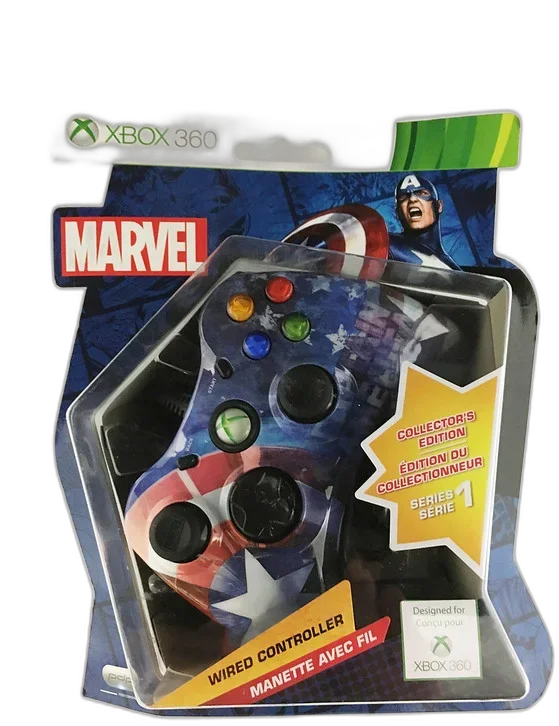  Microsoft Xbox 360 Marvel Captain America Controller