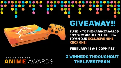 Microsoft Xbox One X Crunchyroll Orange Console