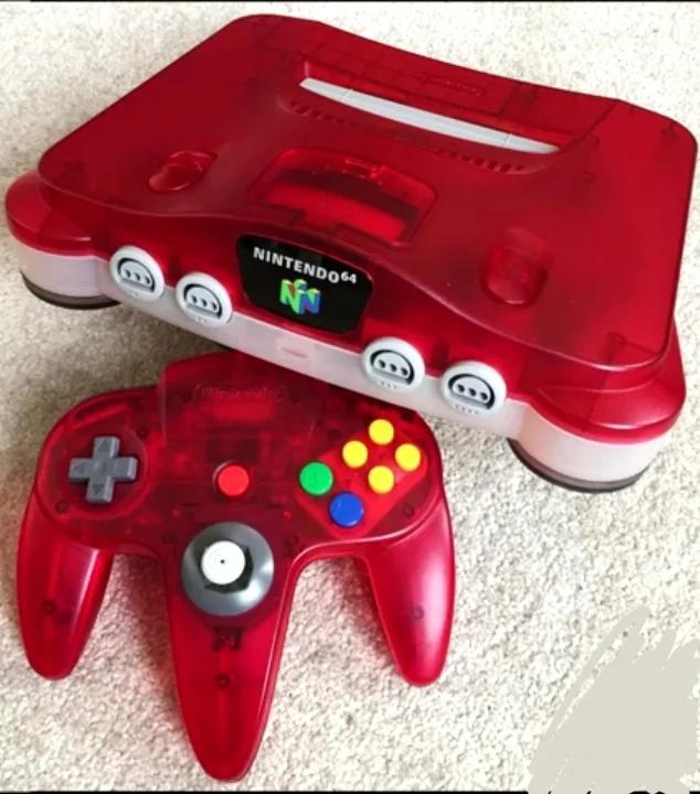  Nintendo 64 Deep Red and White Prototype Console