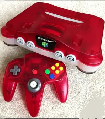 Nintendo 64 Deep Red and White Prototype Console