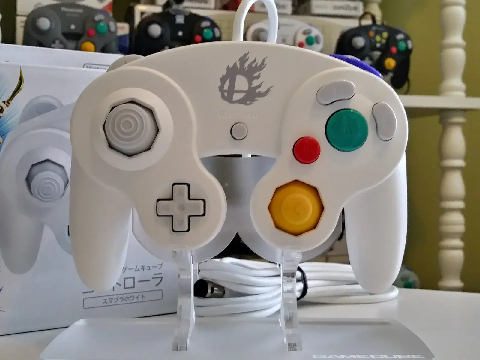 Pack Nintendo Gamecube Pearl White + 1 manette Pearl White + Mario Smash Football