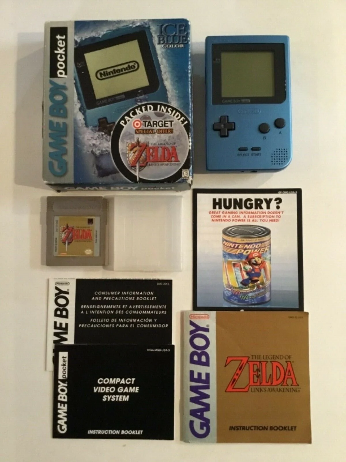  Nintendo Game Boy Pocket Ice Blue Console