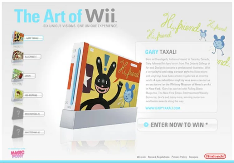  Nintendo Wii The Art of Wii Gary Taxali Console