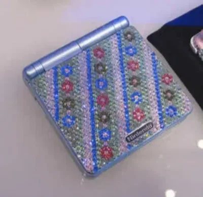 Nintendo Game Boy Advance SP Swarovski Blue Console