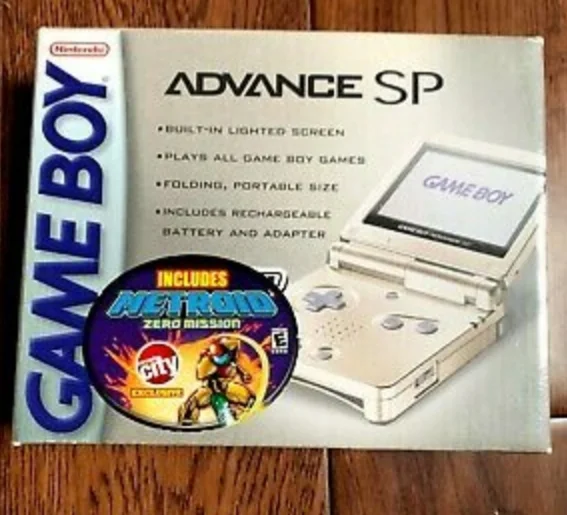  Nintendo Game Boy Advance SP Metroid Zero Mission Bundle