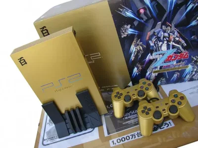 Sony PlayStation 2 Z Gundam Gold HyakuShiki Console