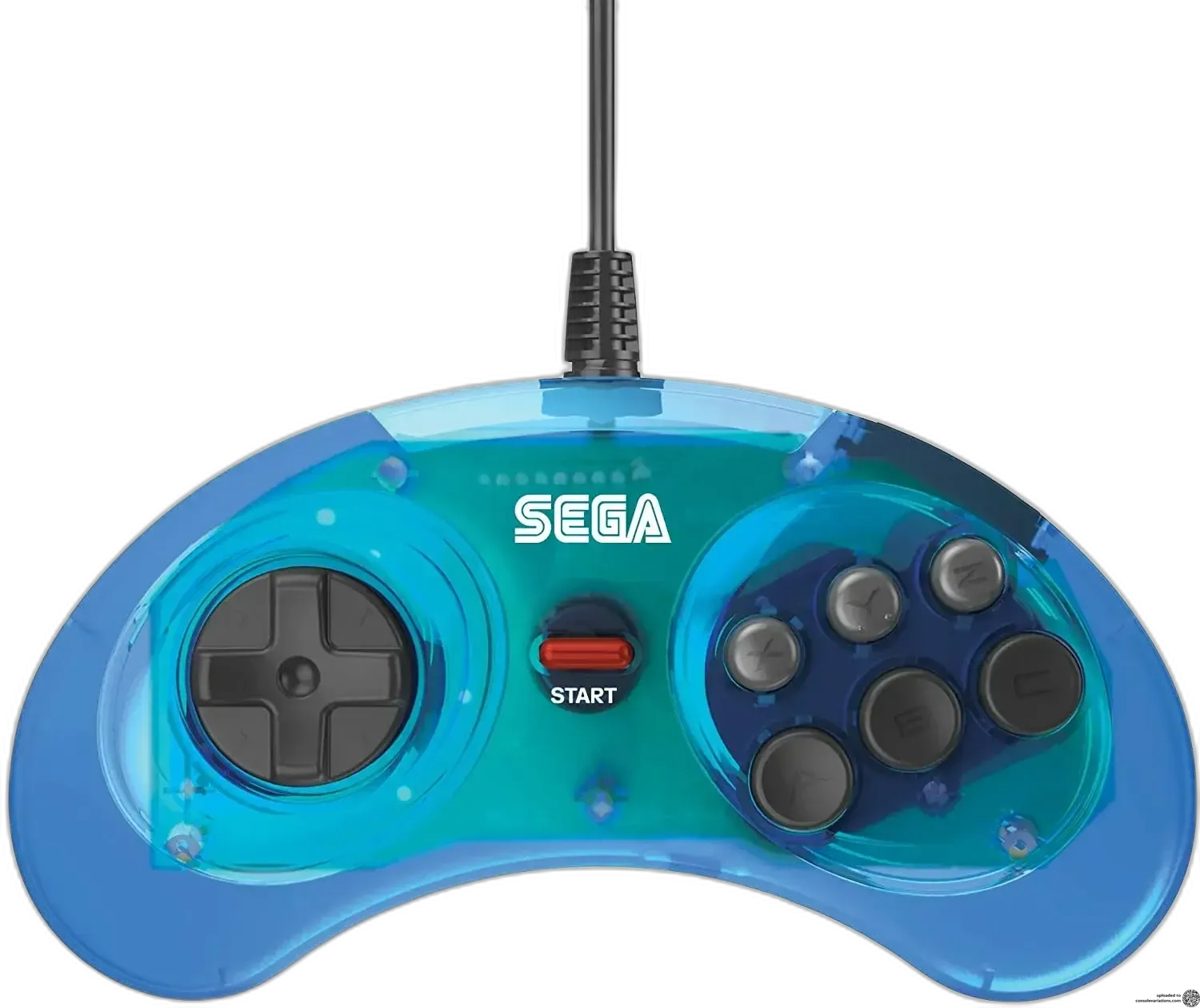Sega MegaDrive Mini 6 Button Blue Controller [EU] - Consolevariations