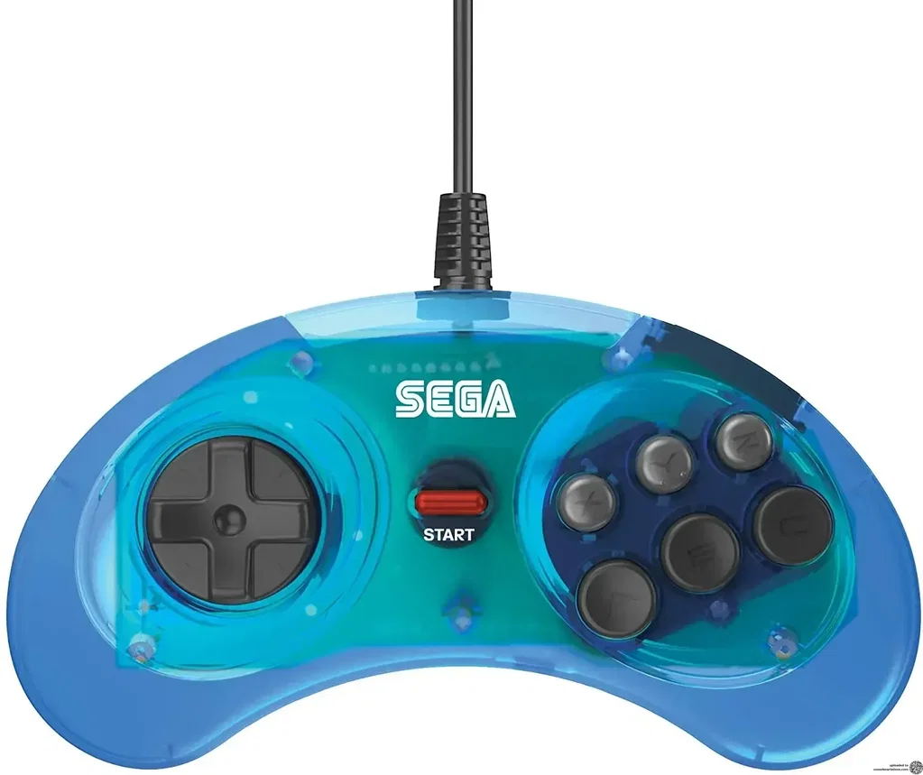 Consolevariations - Sega MegaDrive Mini 6 Button Blue Controller