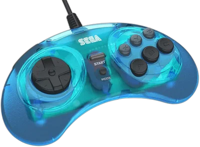 Sega Genesis Mini 6 Button Blue Controller [NA]