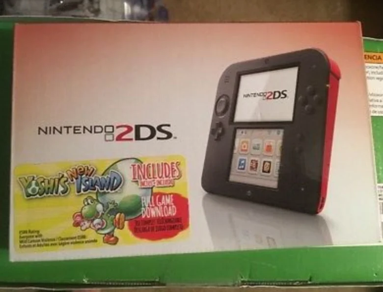 Nintendo Red 2DS Console Yoshi&#039;s New Island Bundle