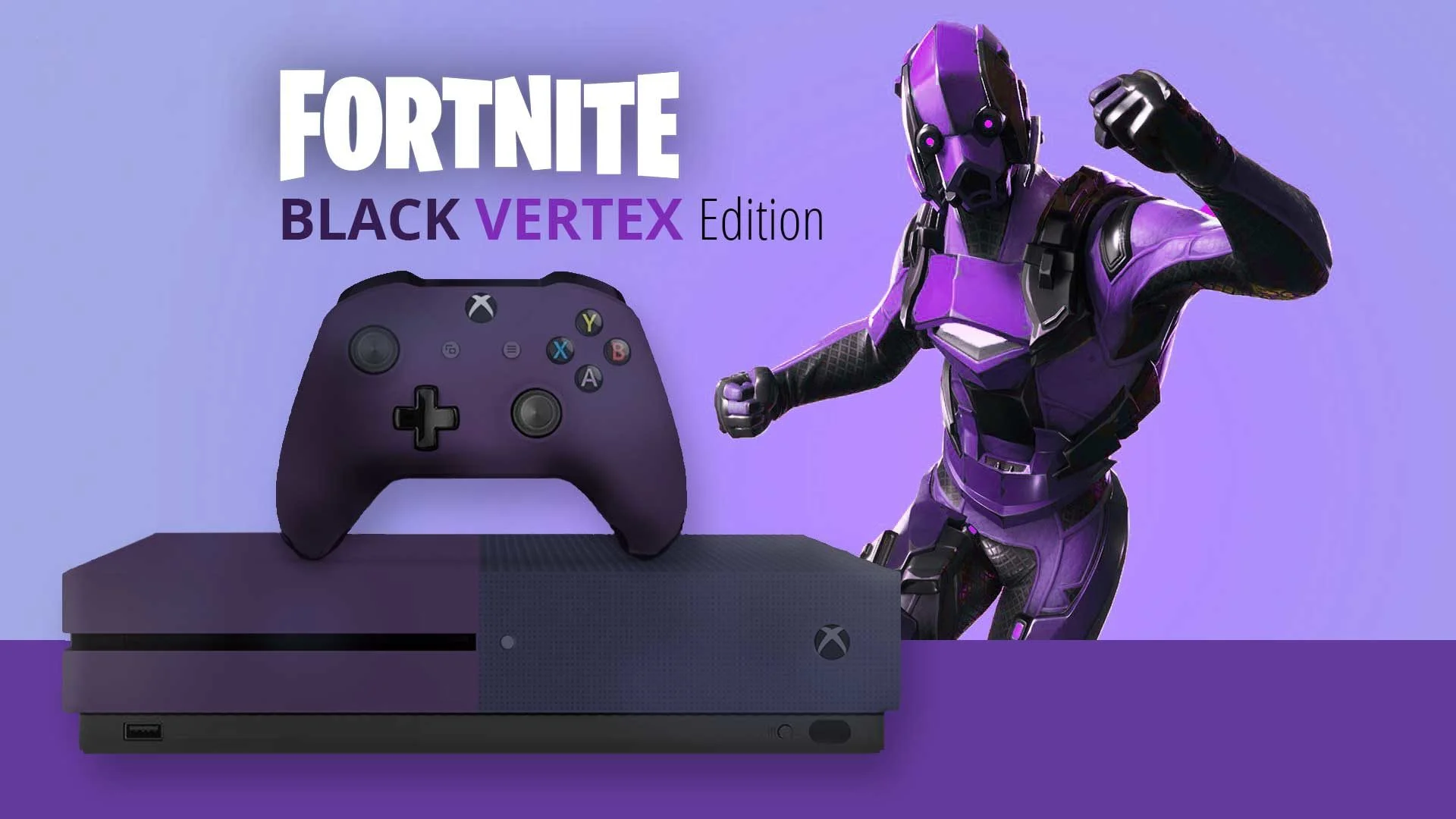 Xbox One S Fortnite Black Vertex Limited Edition Concept