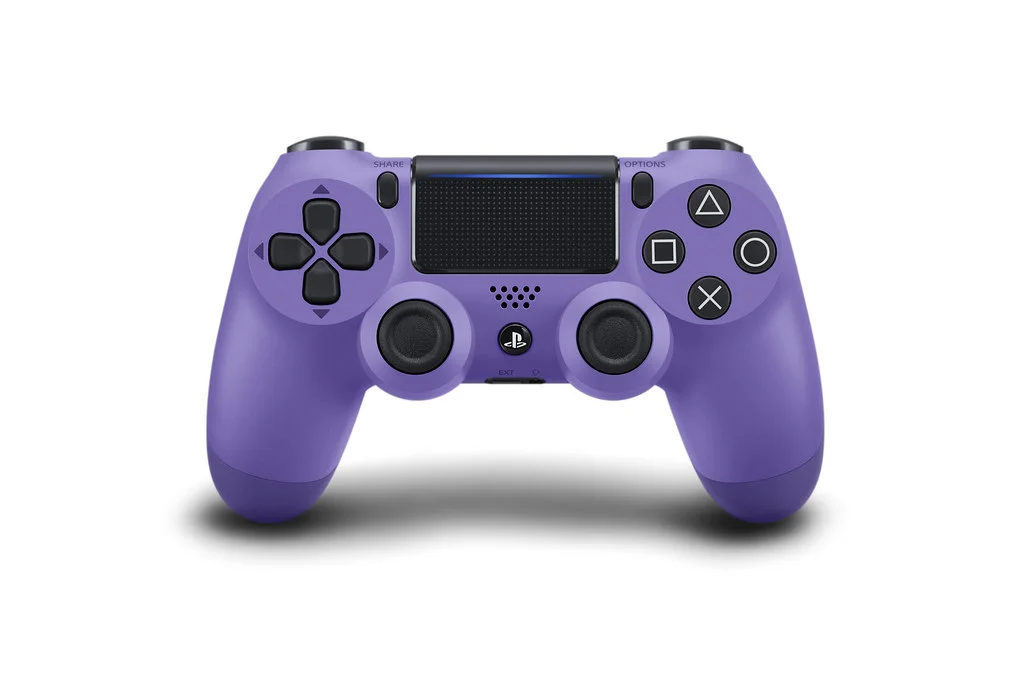 &quot;This vibrant new color features a two-tone purple design with white PlayStation shapes for added contrast&quot; - Sony