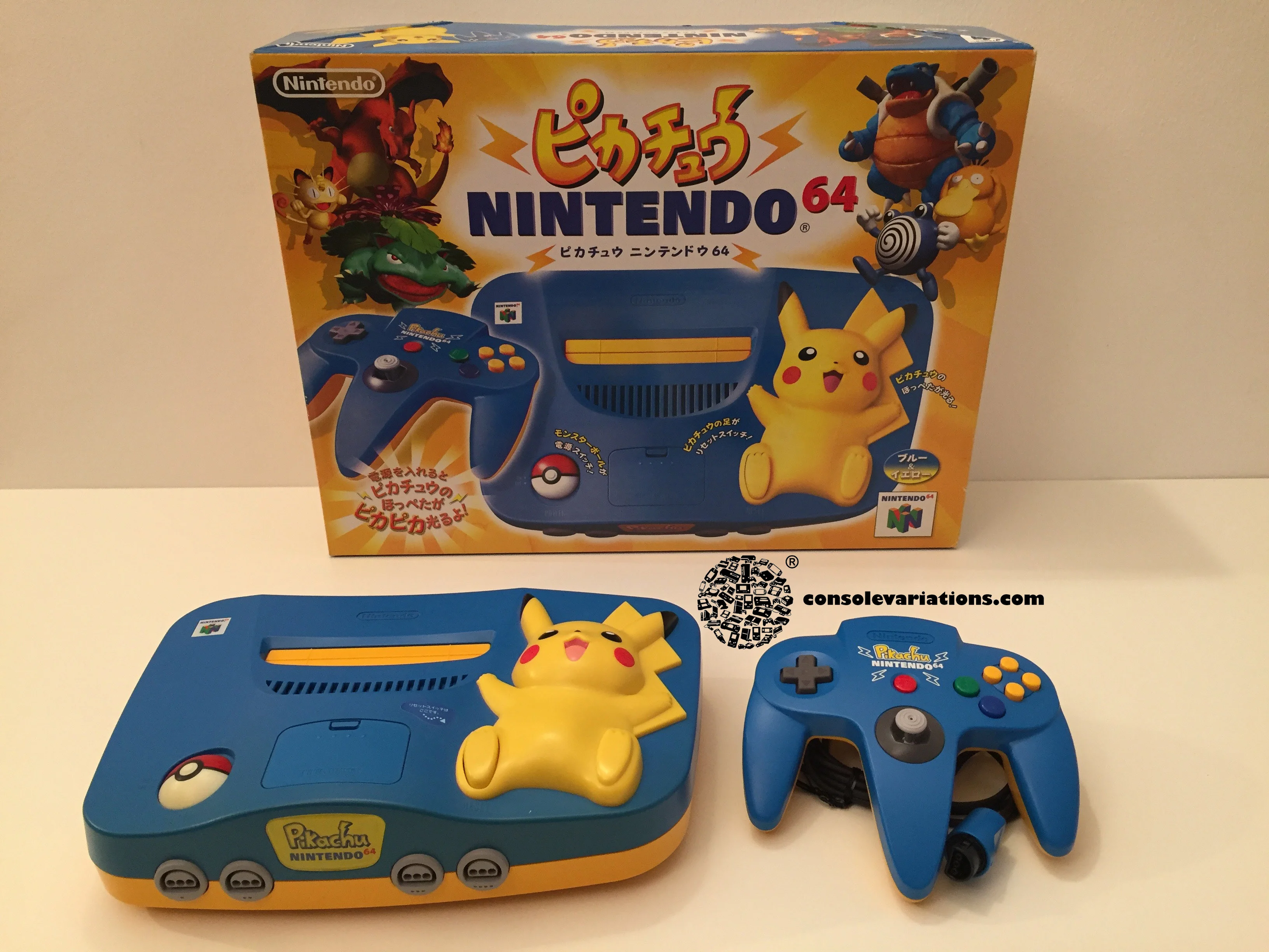 Nintendo 64 Pikachu Light Blue Console
