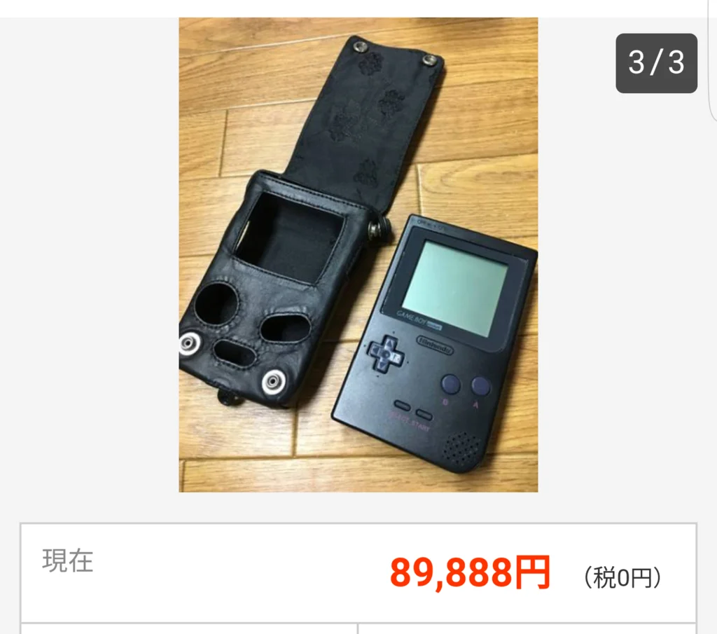 A GameBoy Pocket protection case sold for 800 dollars