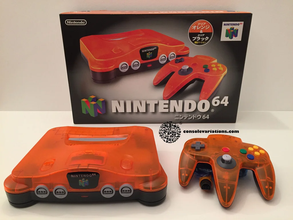 Nintendo 64 Clear/Orange system (or Daiei Hawks)