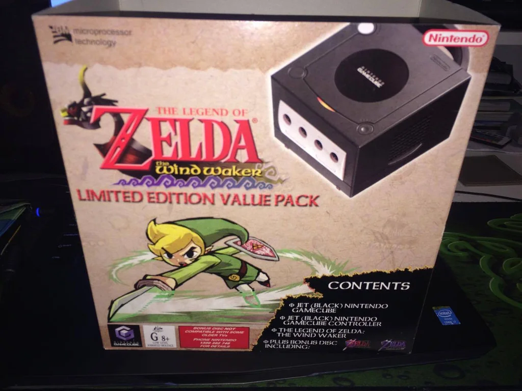 The Nintendo GameCube Zelda Wind Waker Pak Jet Black version