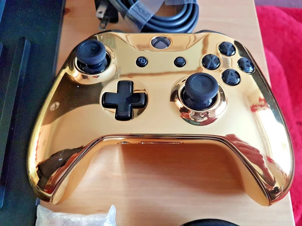 24 karat gold plated Project Scorpio Edition Xbox One X  Controller