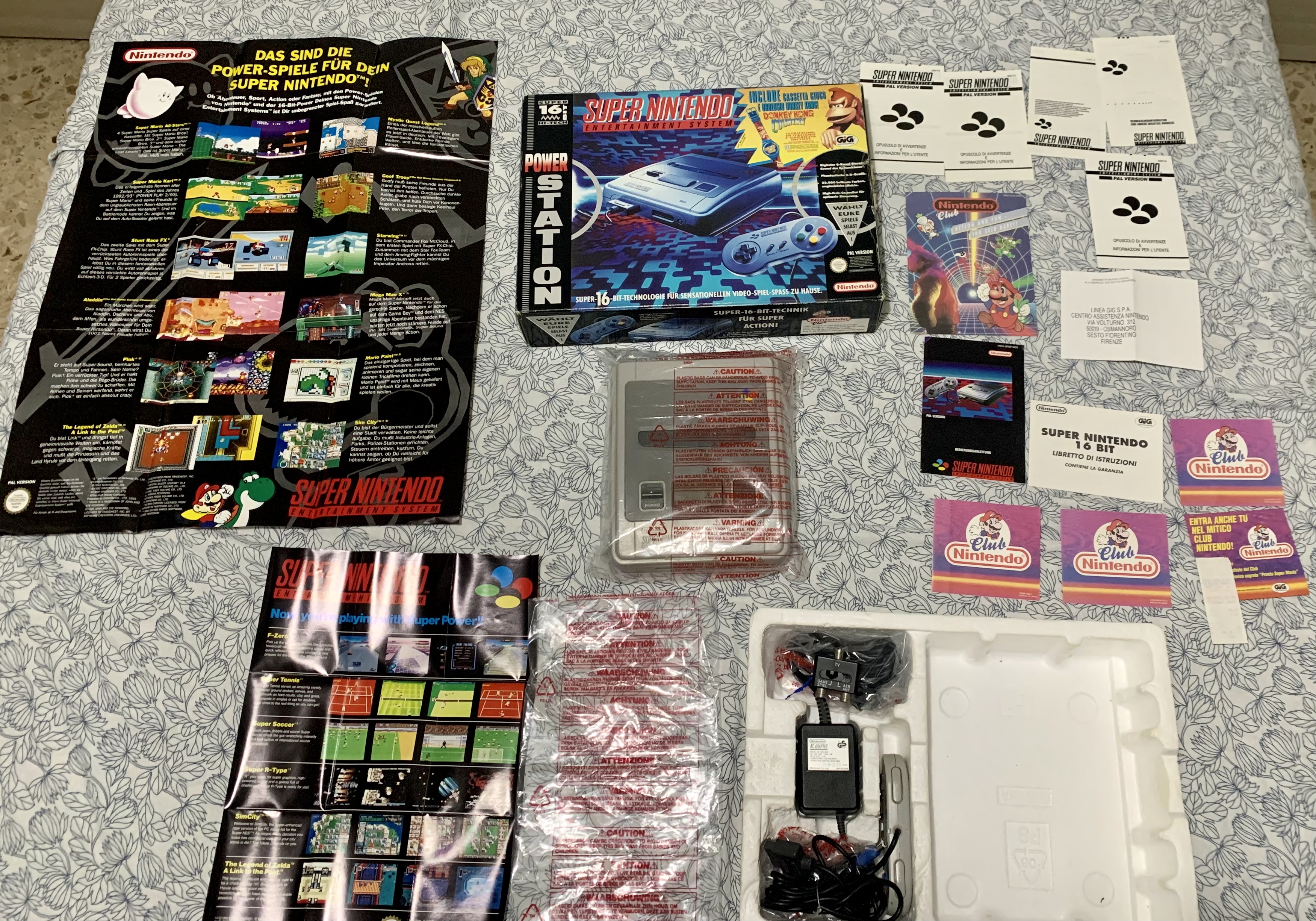 Snes bundle with donkey kong watch